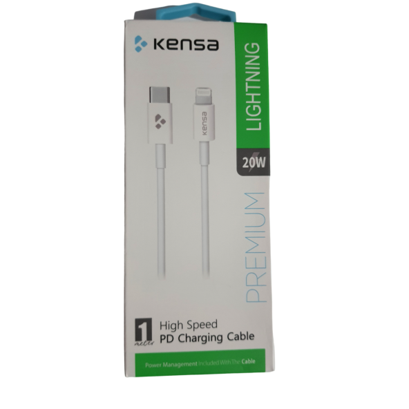 KENSA YENİ NESİL İPHONE 20W HIZLI ŞARJ KABLOSU TYPE-C LİGHTNİNG 20W LİGHTNİNG ŞARJ VE DATA KABLOSU