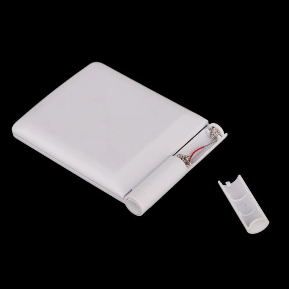 TechTic Katlanır Mini Işıklı Makyaj Aynası Cep Çanta Aynası 8 LED Pilli(23A 12V Pil Dahildir) Pembe - 7