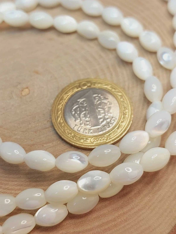 Sedef Taşı Arpa Kesim 5.5x8.5mm Dizi (49416) - Resim 2