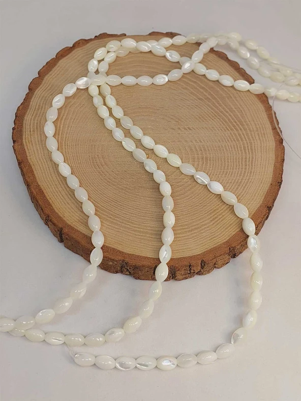 Sedef Taşı Arpa Kesim 5.5x8.5mm Dizi (49416) - Resim 3