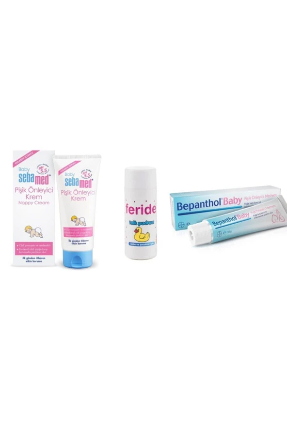 Sebamed Pişik Kremi 100ml,bepanthol Pişik Kremi 30gr,feride Pudra