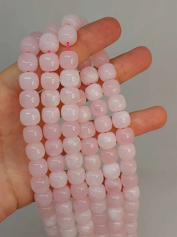 Pembe Kuvars Taşı Şekilli 9x10mm Dizi (49420) ürün görseli