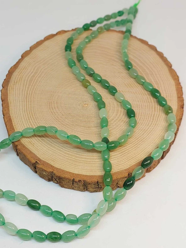 Aventurin Taşı Arpa Kesim 6x9mm Dizi (49426) - Resim 3