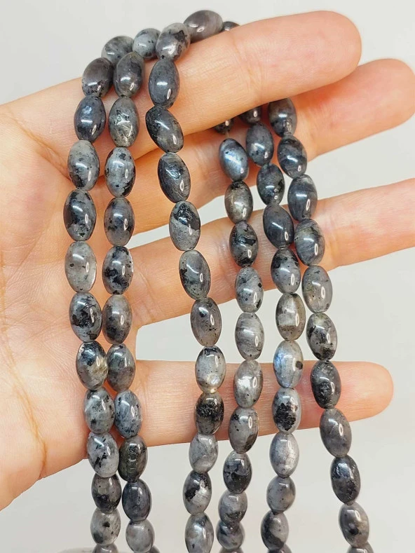 Spektrolit Taşı Arpa Kesim 6x9mm Dizi (49428) ürün görseli