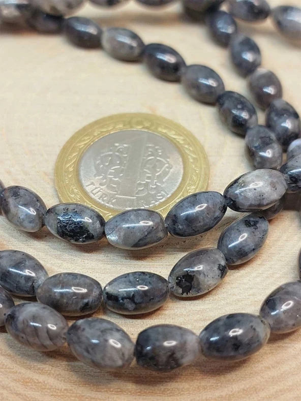 Spektrolit Taşı Arpa Kesim 6x9mm Dizi (49428) - Resim 2