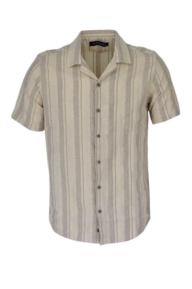 Erkek Pamuklu Yazlık Kısa Kol Gömlek 9626 BGL-ST03737 - Resim 2