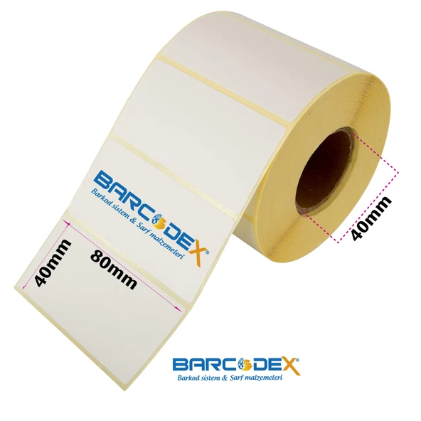 80 mm x 40 mm Eco Termal Etiket (1.000) - 2