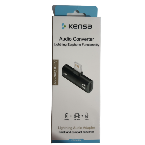 KENSA YENİ NESİL APPLE İPHONE LİGHTNİNG AUDİO KULAKLIK DÖNÜŞTÜRÜCÜ KULAKLIK VE ŞARJ OTG