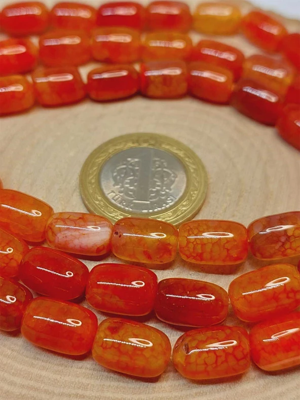 Akik Taşı Kapsül Kesim 8x12mm Dizi (49438) - Resim 2