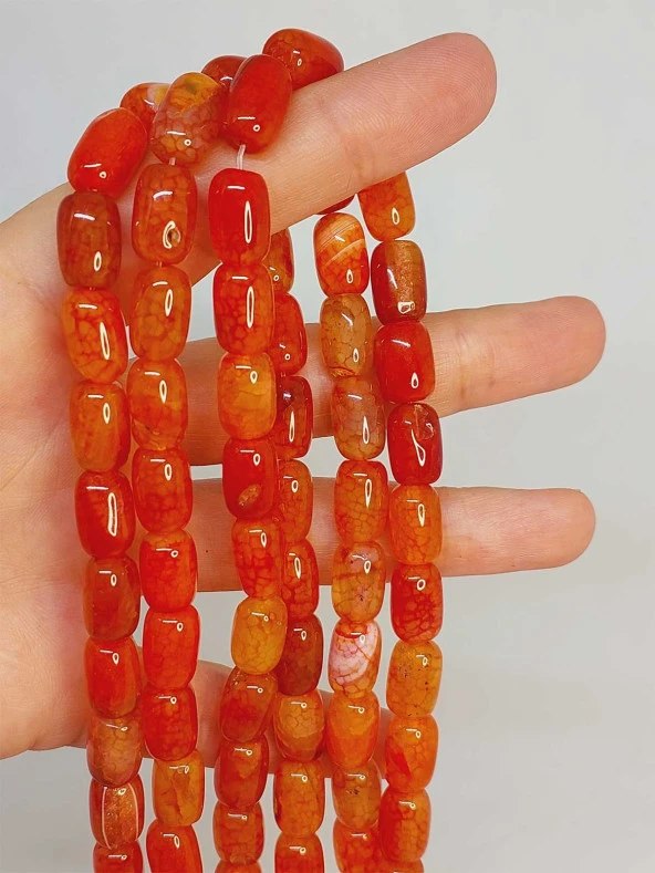 Akik Taşı Kapsül Kesim 8x12mm Dizi (49438) ürün görseli 1