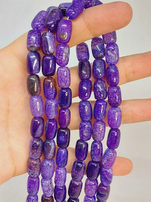 Akik Taşı Kapsül Kesim 8x12mm Dizi (49440) ürün görseli