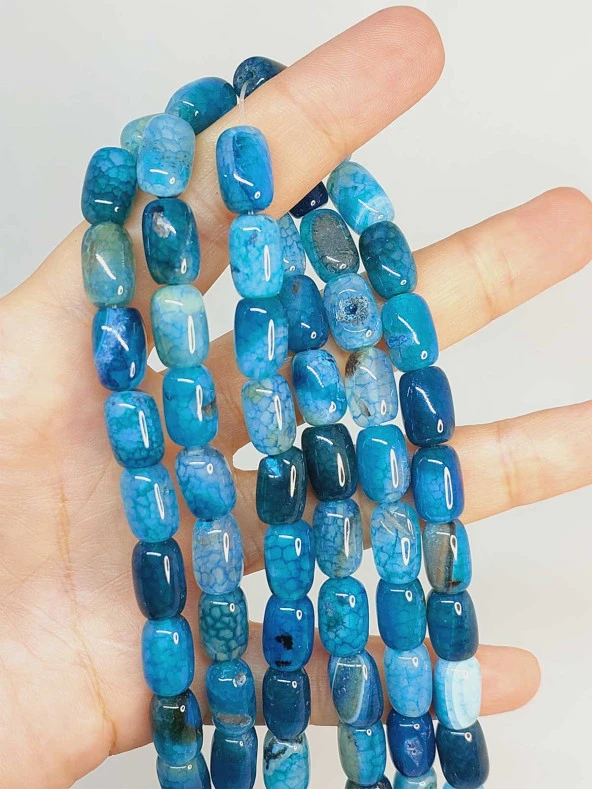 Akik Taşı Kapsül Kesim 8x12mm Dizi (49442) ürün görseli