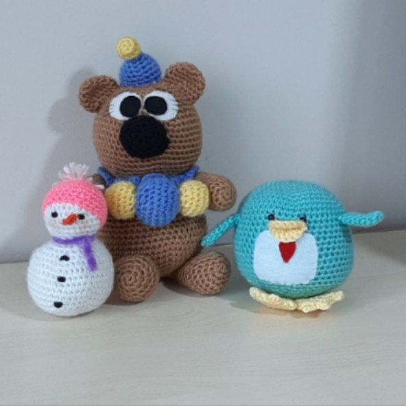 Amigurumi Oyuncak Ayıcıklar Uyku Bebekleri Turkuaz