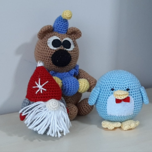Amigurumi Oyuncak Ayıcıklar Uyku Bebekleri mavi - 3
