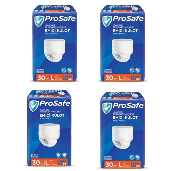 Prosafe Yetişkin Büyük Boy (L) Emici Külot 30'lu 4 Adet - 1