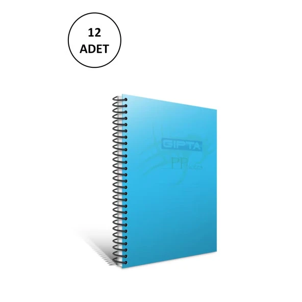 A4 Spiralli Pp Kapak Defter 60 Yaprak Kareli (12 Li Paket) 4176