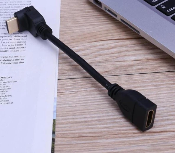 PrimeX PX-4684 Hdmi Dişi Erkek Uzatma, 15cm 90 Derece HDMI Uzatma Kablosu HDMI Uzatma, L Tip HDMI Uzatma 15cm - 5