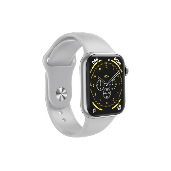 Hw56 MAX Plus Gri Smart Watch Akıllı Saat Wireless Charging Çift Buton Aktif Her Telefona Uyumlu - 4