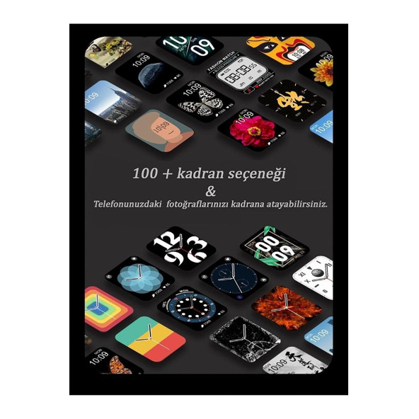 Hw56 MAX Plus Gri Smart Watch Akıllı Saat Wireless Charging Çift Buton Aktif Her Telefona Uyumlu - 5