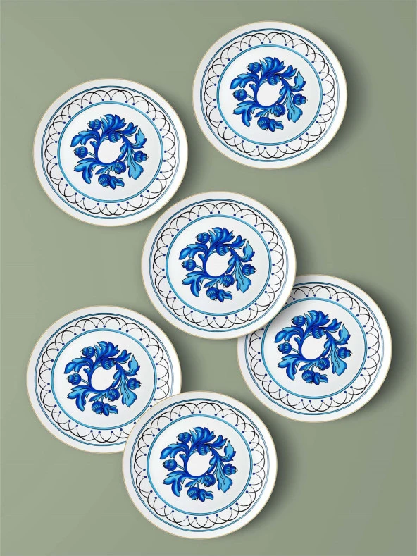 The Mia Azul Servis Tabağı 6 Kişilik DNR0052 - 3