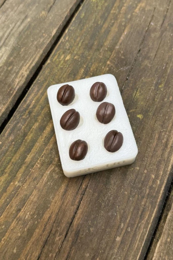 Kahve Çekirdeği Altılı Silikon Mum Kalıbı - Resim 2