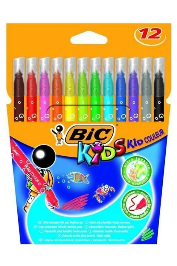 Bic Kid Couleur 12 Renk Keçeli Boya Kalemi