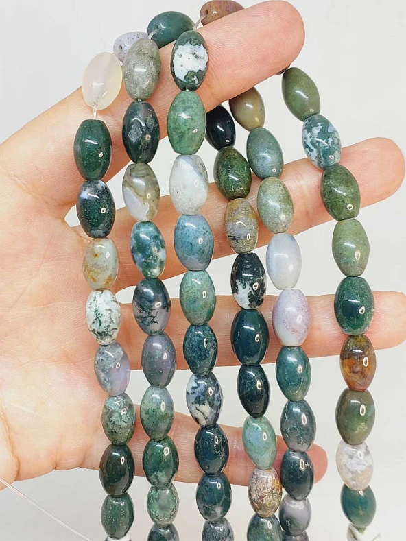 Akik Taşı Arpa Kesim 8x12mm Dizi (49450) ürün görseli