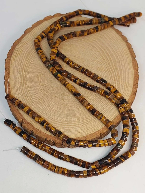 Kaplan Gözü Taşı Şekilli 6x3mm Dizi (49454) - Resim 3