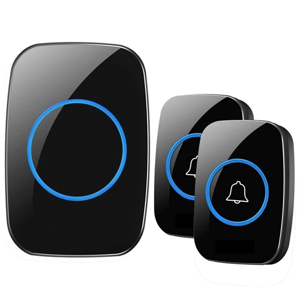 TriLine Ledli Modern 2 Buton 1 Alıcı Kablosuz Kapı Zili 300metre Menzil 60 Çeşit Zil 5 Seviye Ses ürün görseli