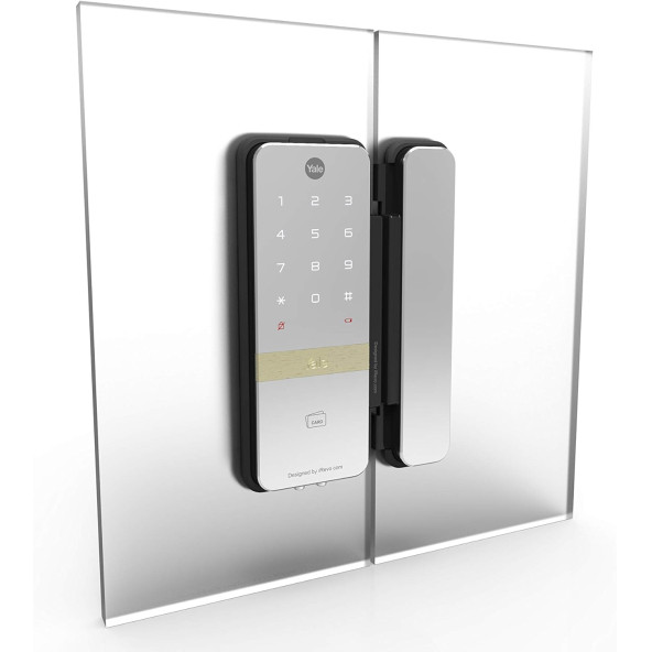 Yale YDG313 Kartlı Ve Şifreli Dijital Dıştan Takma Kilit+Karşılığı - Cam Kapılar İçin - 4