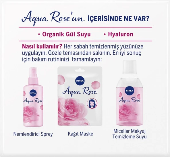 Nivea Aqua Rose Hyaluron ve Organik Gül Suyu İçeren Nemlendirici Jel Yüz Kremi (50 ml); 48 Saat Yoğu - 5