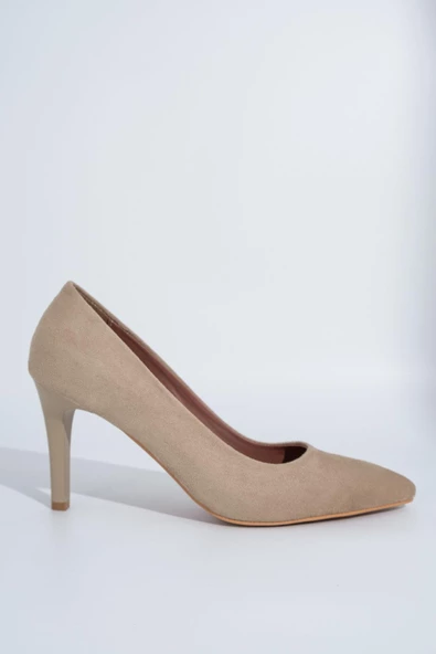 Ten Süet Stiletto Topuklu Ayakkabı - Anger - 2
