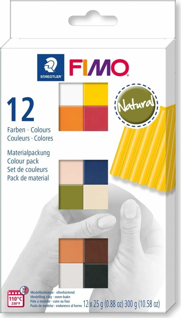 Staedtler Fimo Natural Modelleme Kili Seti 12 Renk