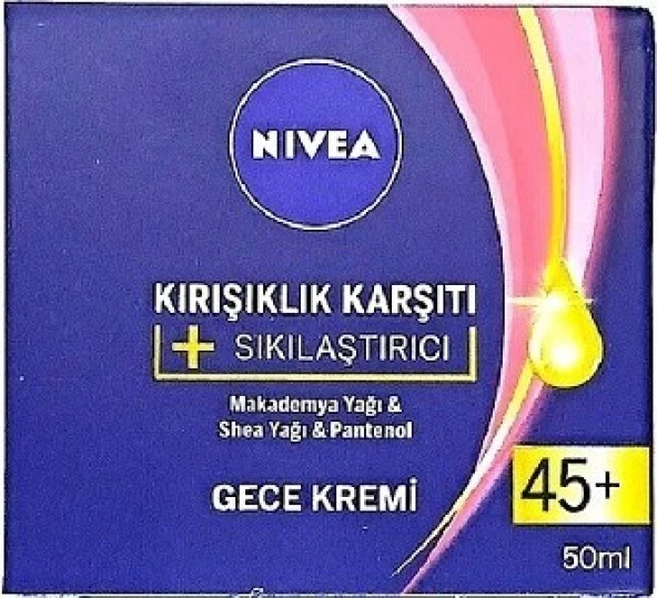 Nivea Kırışıklık Karşıtı ve Sıkılaştırıcı 45+ Yaşa Özel Gece Kremi 50 ml