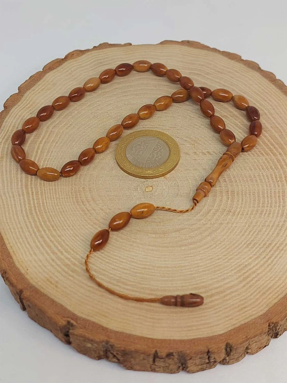 Kuka Ağacı 33lük Arpa Kesim Tesbih 5*8.5mm (49550) - Resim 2