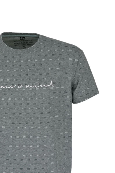 Erkek Sıfır Yaka Kıs Kol Tişört T179 BGL-ST03740 - Resim 9