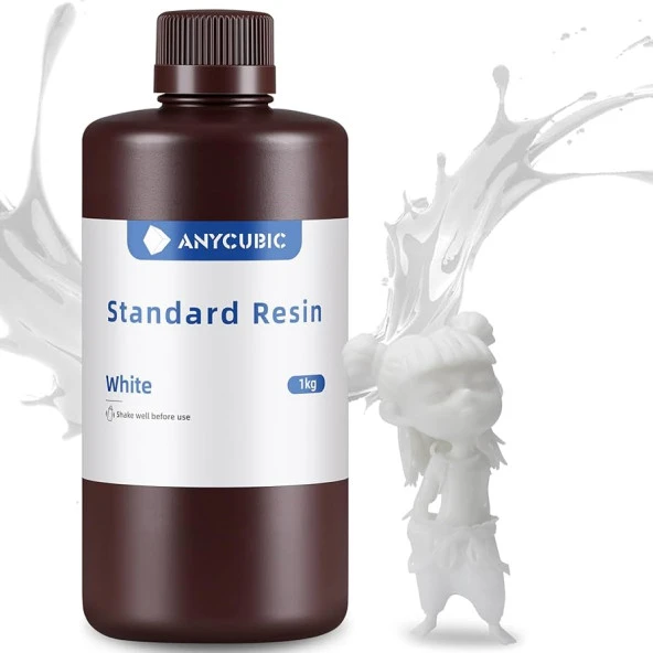 Anycubic Beyaz UV Standard Resin (Reçine) 1 Kg SLA