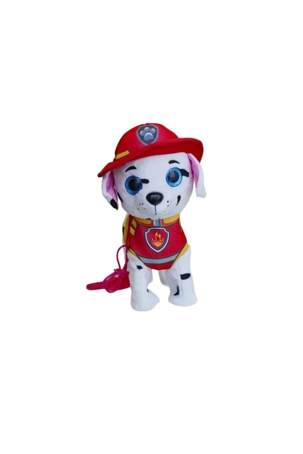 Paw Patrol Köpek Marshall Yürüyen, Havlayan Müzikli Tasmalı Kumandalı Peluş Oyuncak