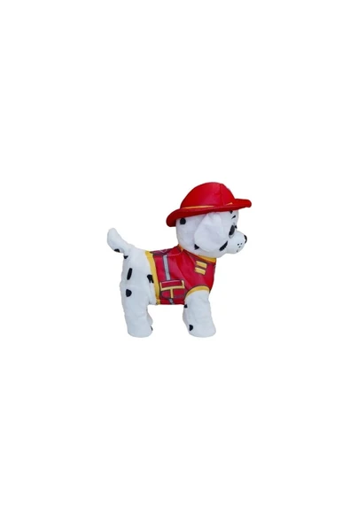 Paw Patrol Köpek Marshall Yürüyen, Havlayan Müzikli Tasmalı Kumandalı Peluş Oyuncak - 4