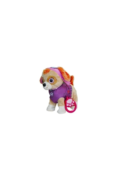 Paw Patrol SKYE Köpek Yürüyen, Havlayan Müzikli Tasmalı Kumandalı Peluş Oyuncak - 3
