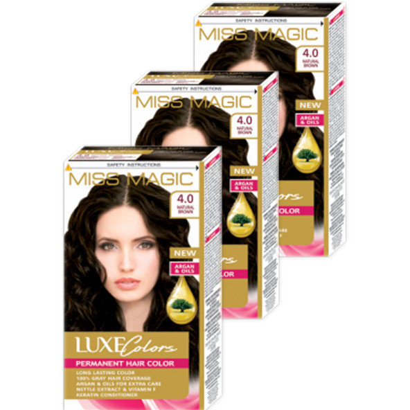 Mıss Magıc 4.0 Kahverengi (Natural Brown) 3 lü Set Boya