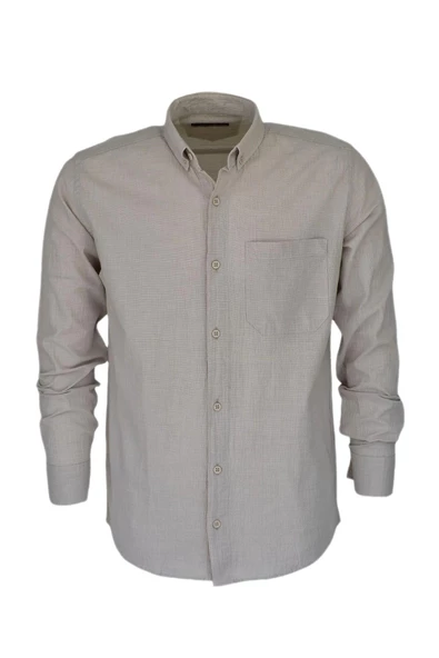 Erkek Pamuklu Yazlık Uzun Kol Gömlek 9622 BGL-ST03739 - Resim 6