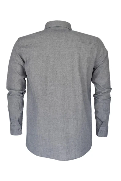 Erkek Pamuklu Yazlık Uzun Kol Gömlek 9622 BGL-ST03739 - Resim 12