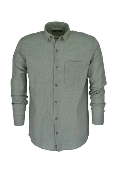 Erkek Pamuklu Yazlık Uzun Kol Gömlek 9622 BGL-ST03739 ürün görseli