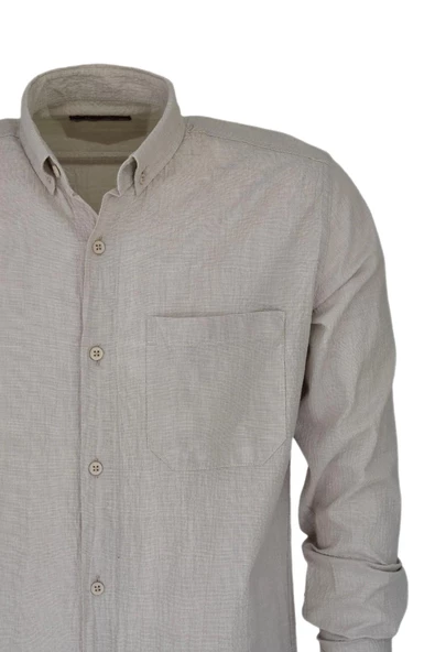 Erkek Pamuklu Yazlık Uzun Kol Gömlek 9622 BGL-ST03739 - Resim 11