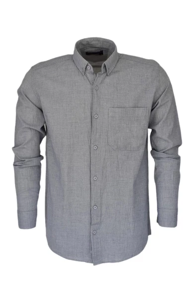 Erkek Pamuklu Yazlık Uzun Kol Gömlek 9622 BGL-ST03739 - Resim 4