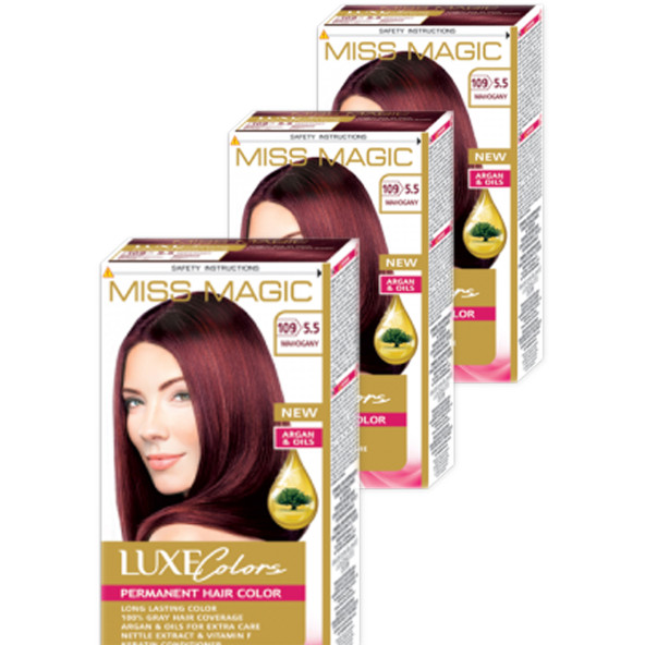 Mıss Magıc 5.5 Kızıl (Mahogany) 3 lü Set Boya - 2