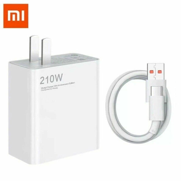 Xiaomi 210W Turbo Şarj Cihazı MDY-13-EU Type-C şarj kablosu Redmi Mi Telefon Uyumlu