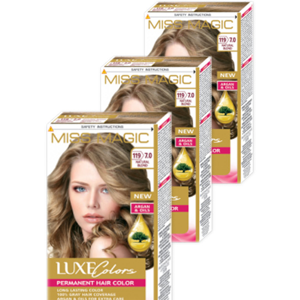 Mıss Magıc 7.0 Sarı (Natural Blond) 3 lü Set Boya