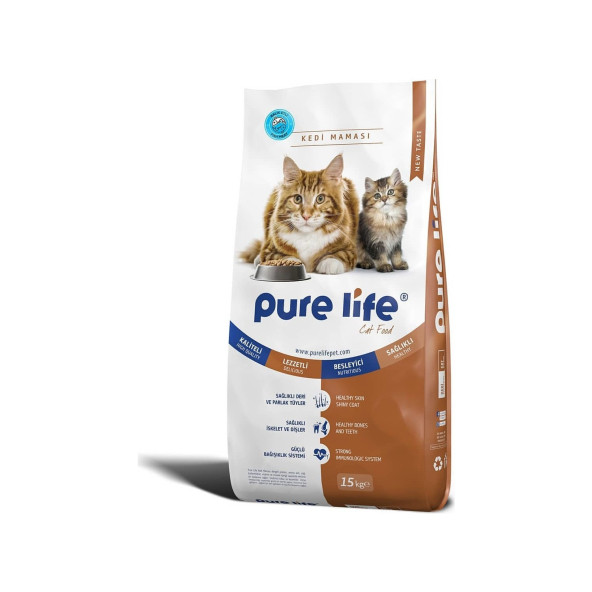 Pure Life Balıklı Yetişkin Kedi Maması 15 kg SKT 13.09.2025